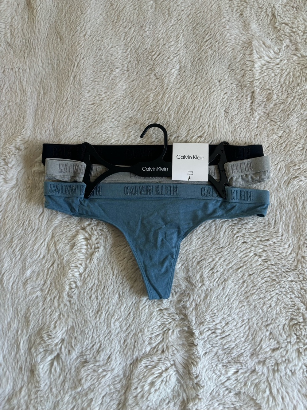 NWT Calvin Klein Multi Color Cotton Thong Panties Bundle Size Large